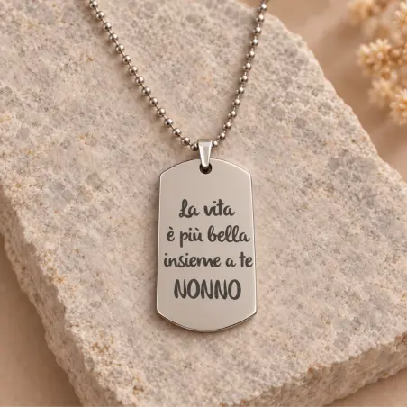 Collana con piastrina militare per il nonno | BIS