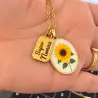 Charm Girasole Ovale | Ciondolo o Collana BIS