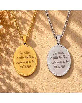 Charm ovale per nonna “La vita è più bella insieme a te” | BIS