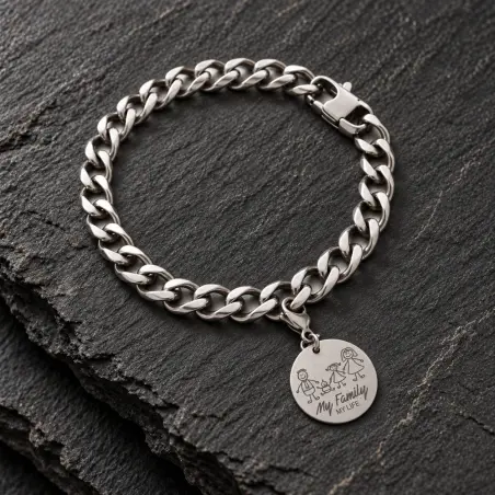Delizioso bracciale a maglia con ciondolo