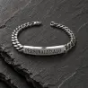 Bracciale con placchetta in acciaio personalizzabile