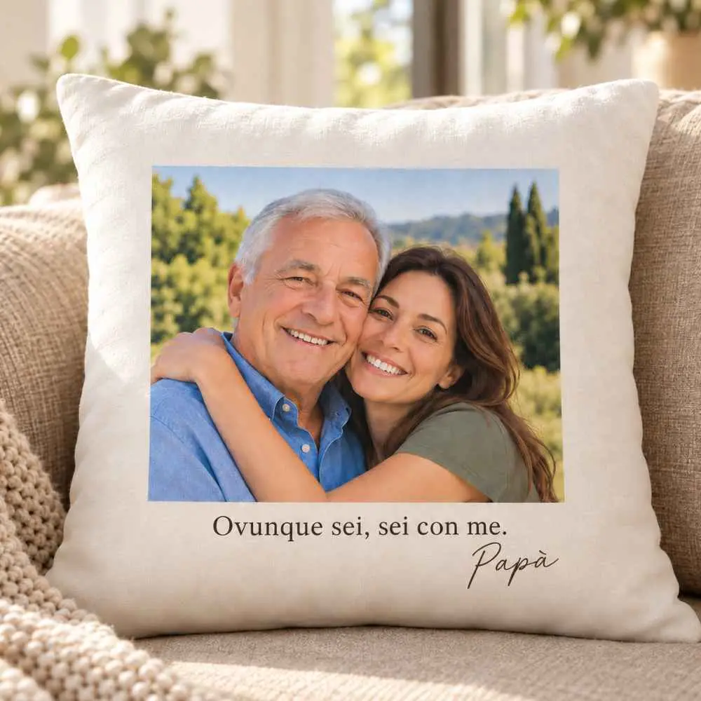 Federa cuscino con foto e dedica | BuyItalianStyle
