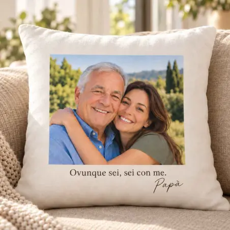 Federa cuscino con foto e dedica | BuyItalianStyle