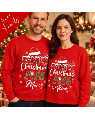 Customized Christmas Men's Sweatshirt Little Mouse+Name