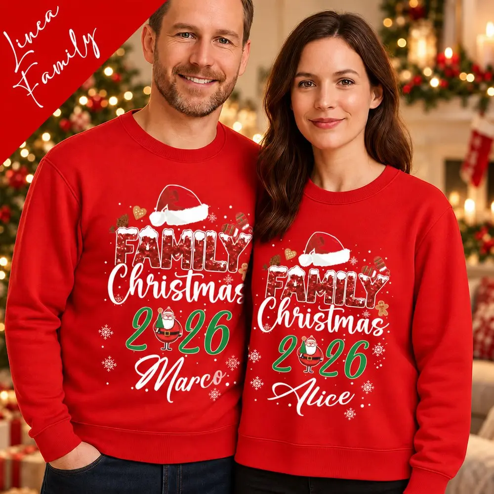 Customized Christmas Men's Sweatshirt Little Mouse+Name