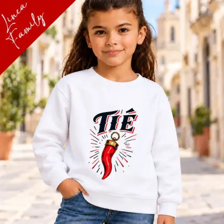 Felpa bambino bambina Tiè con cornetto rosso | BIS