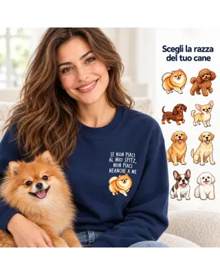 Felpa con cane e frase ironica – Scegli la razza | BIS