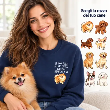 Felpa con cane e frase ironica – Scegli la razza | BIS