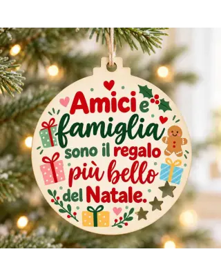 Christmas decoration "Family is where life begins and love never ends"