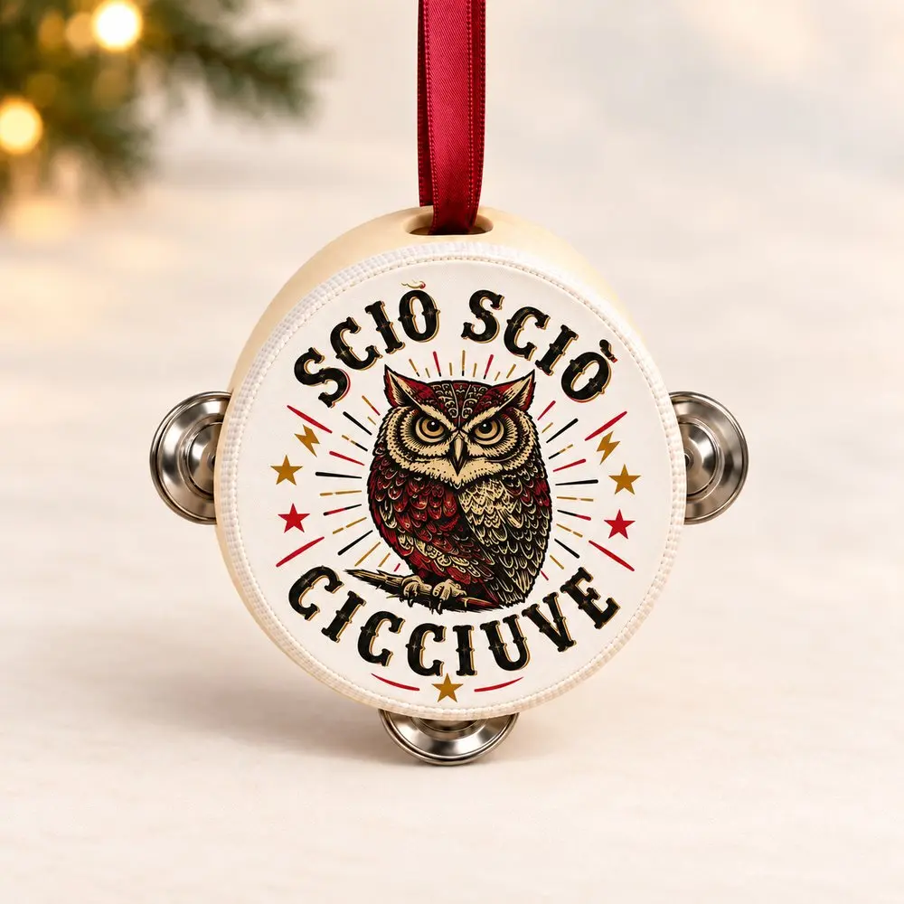 Tamburello “Sciò Sciò Gicciuve” Natale Portafortuna | BIS