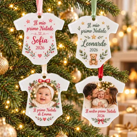 Addobbo Primo Natale Personalizzato con Nome o Foto | BIS