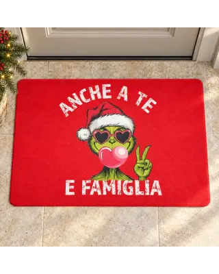 Zerbino Grinch Natale 60×40 | Tappeto natalizio BIS