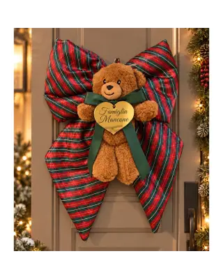 Fiocco natalizio personalizzabile con peluche | BuyItalianStyle