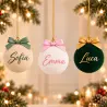 Pallina Natale in velluto personalizzata 10 cm | BIS