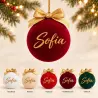 Pallina Natale in velluto personalizzata 10 cm | BIS