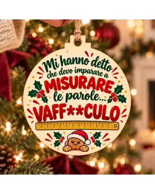 Pallina Natale “Misurare le parole” | Regalo ironico BIS
