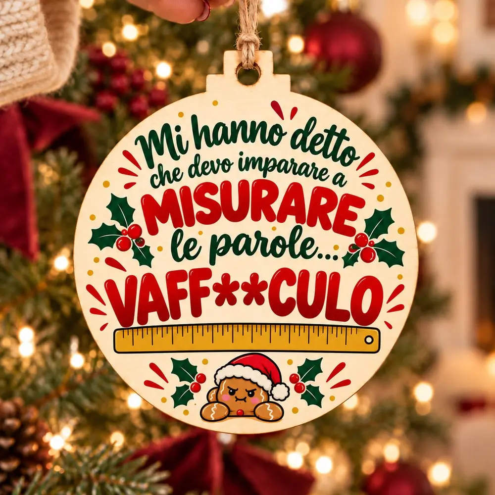 Pallina Natale “Misurare le parole” | Regalo ironico BIS