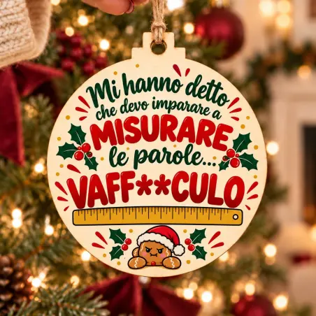 Pallina Natale “Misurare le parole” | Regalo ironico BIS