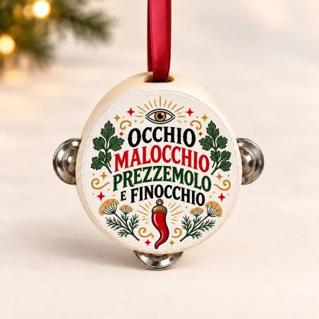 Tamburello Natale Occhio Malocchio Portafortuna | BIS