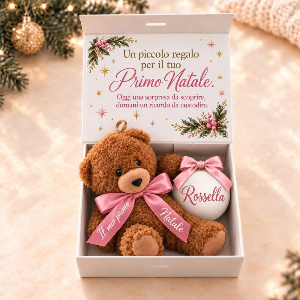 Gift Box Primo Natale con Orsetto e Pallina | BIS