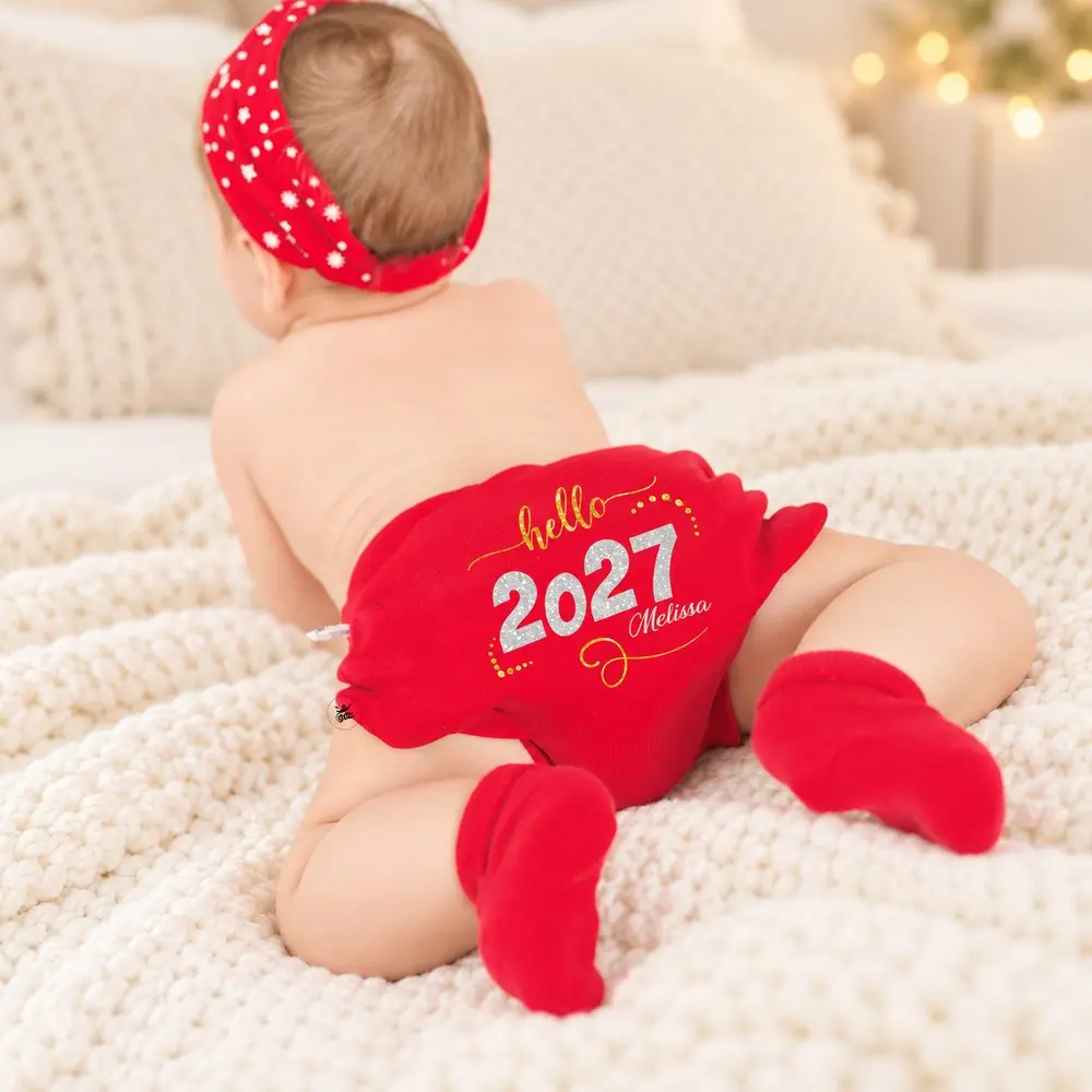 Mutandina Copri-pannolino "Hello 2023" + nome