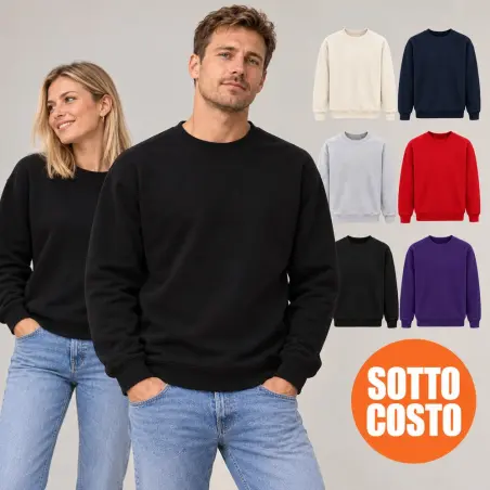 Felpa adulto unisex girocollo sottocosto | BuyItalianStyle