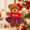Orsetto Natale con nome e gonna tartan | BIS