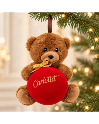Orsetto con pallina di Natale personalizzata | BIS
