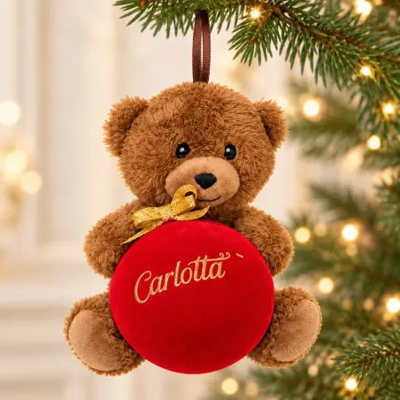 Orsetto con pallina di Natale personalizzata | BIS