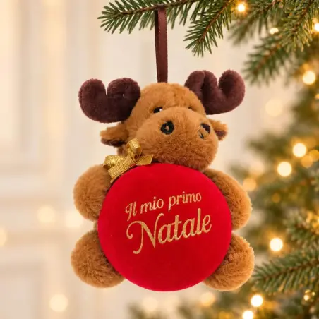 Renna con pallina Il mio primo Natale | BIS