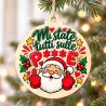Pallina di Natale in legno “Mi state tutti sulle Palle” con Babbo Natale