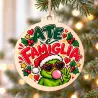 Pallina Natale in legno Grinch “A te e famiglia” | BIS