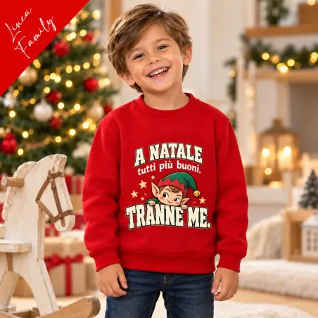 Felpa bimbo/a "Linea Family" A Natale sono tutti più buoni tranne me