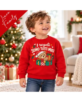Felpa Natale bambino “I regali sono tutti miei” | BIS