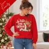 Felpa Natale mamma “La lista l’ho fatta io” Coordinato Operazione Regali, Linea Family