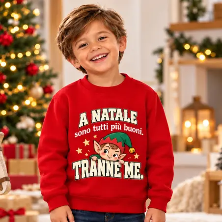Felpa bimbo/a "Linea Family" A Natale sono tutti più buoni tranne me