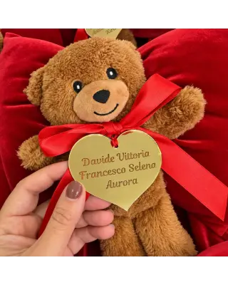 Fiocco Natale con orsetto personalizzato, porta e albero | BIS