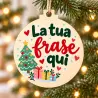 Pallina Natale in legno con frase personalizzata | BIS