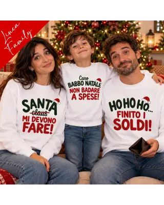 Felpa uomo Ho ho ho finito i soldi | Linea Family