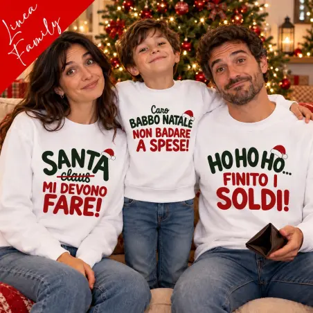 Felpa uomo Ho ho ho finito i soldi | Linea Family