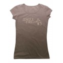 T-shirt donna con BORCHIE "Single è bello"