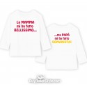 t-shirt a manica lunga bimbo bimba tifosi squadra calcio