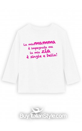 t-shirt bimbo e bimba con stampa dedica zia