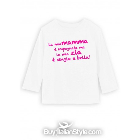 t-shirt bimbo e bimba con stampa dedica zia
