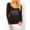 maglia a manica lunga donna con scritte