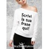 t-shirt donna manica lunga a spalla scoperta