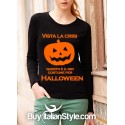 maglia a manica lunga donna con scritte halloween