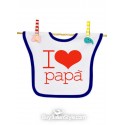 bavaglino con scritta i love papà