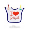 bavaglino con scritta i love papà