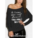 maglia a manica lunga monospalla a tema natalizio